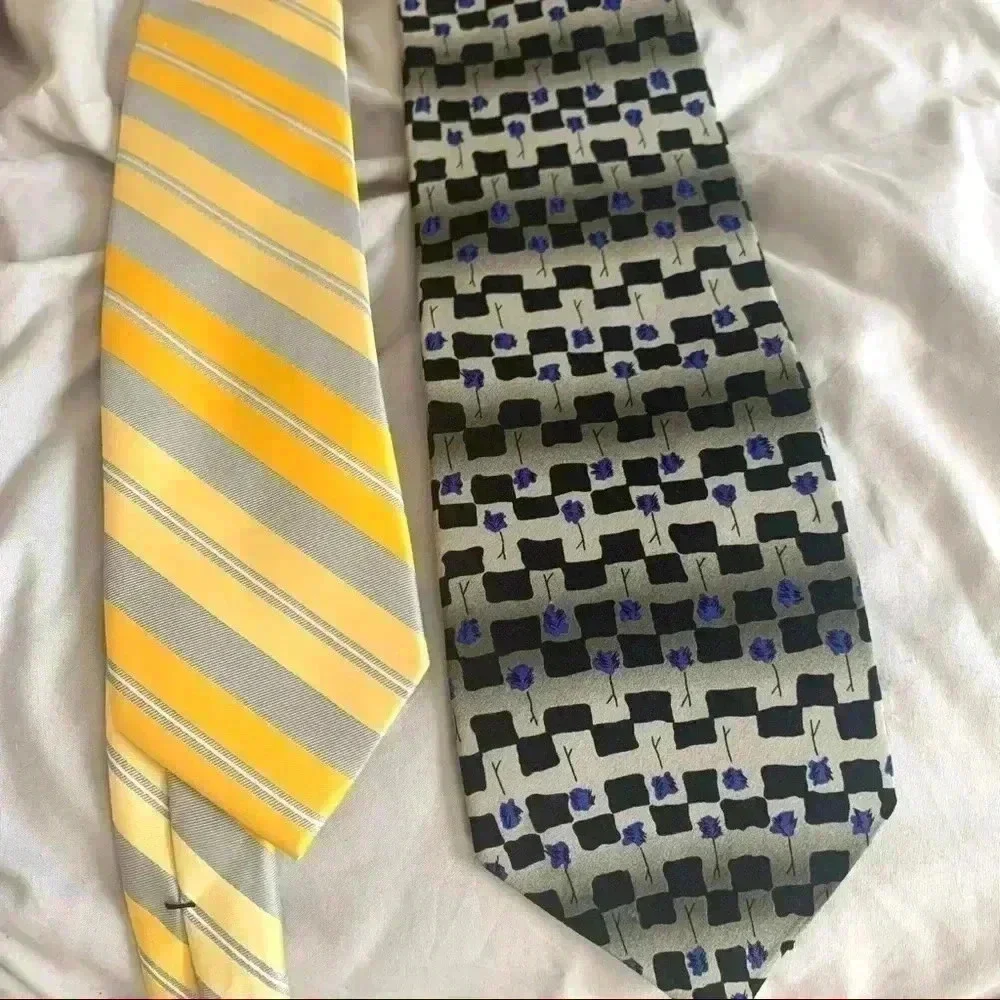 4 multi colored mens suit ties